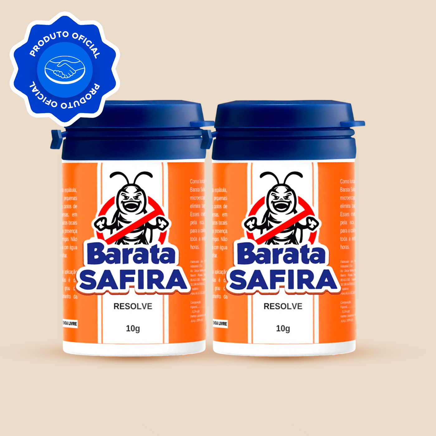 Barata Safira Resolve — Kit 2 Unidades